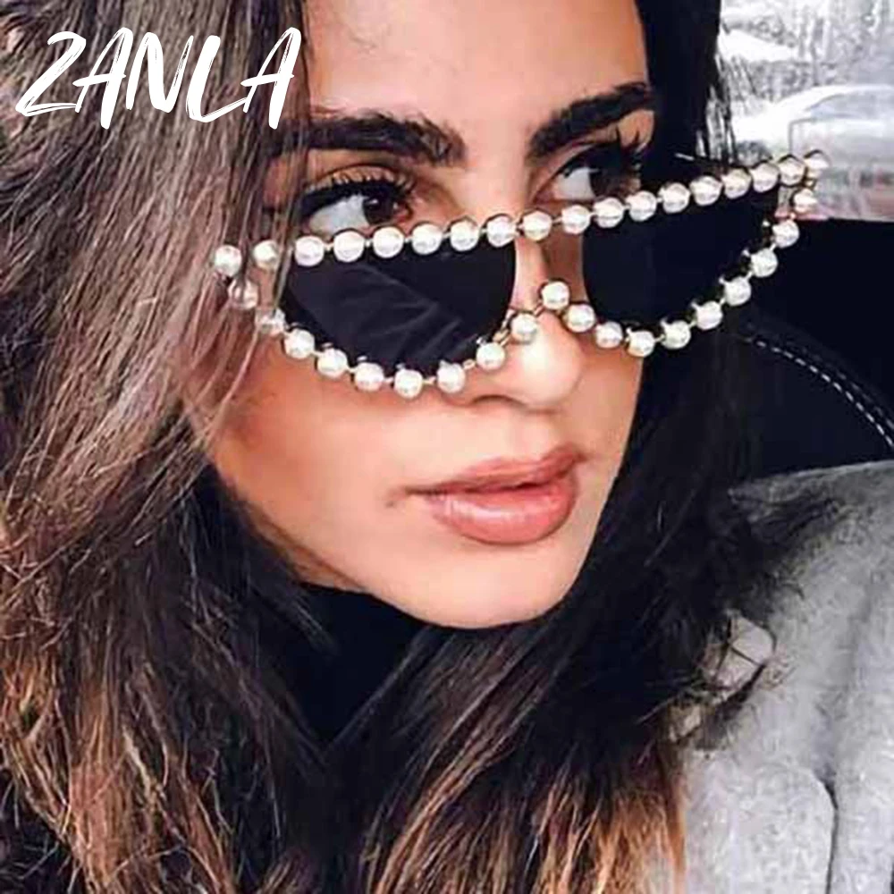 2024 Fashionluxury Diamond Cat Eye Sunglasses Women Designer display picture 1