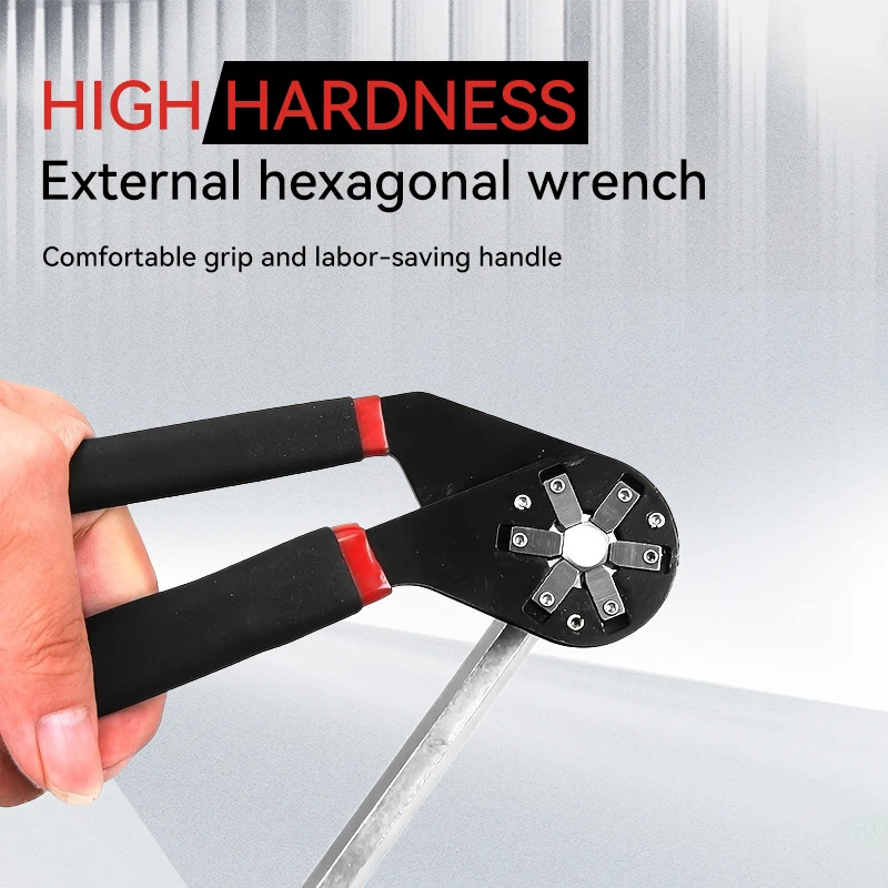 Chave sextavada externa, Chave Torque Ajustável, Abertura Repair Removal Tool, Chave Mágica, Torque Multifuncional Ajustável