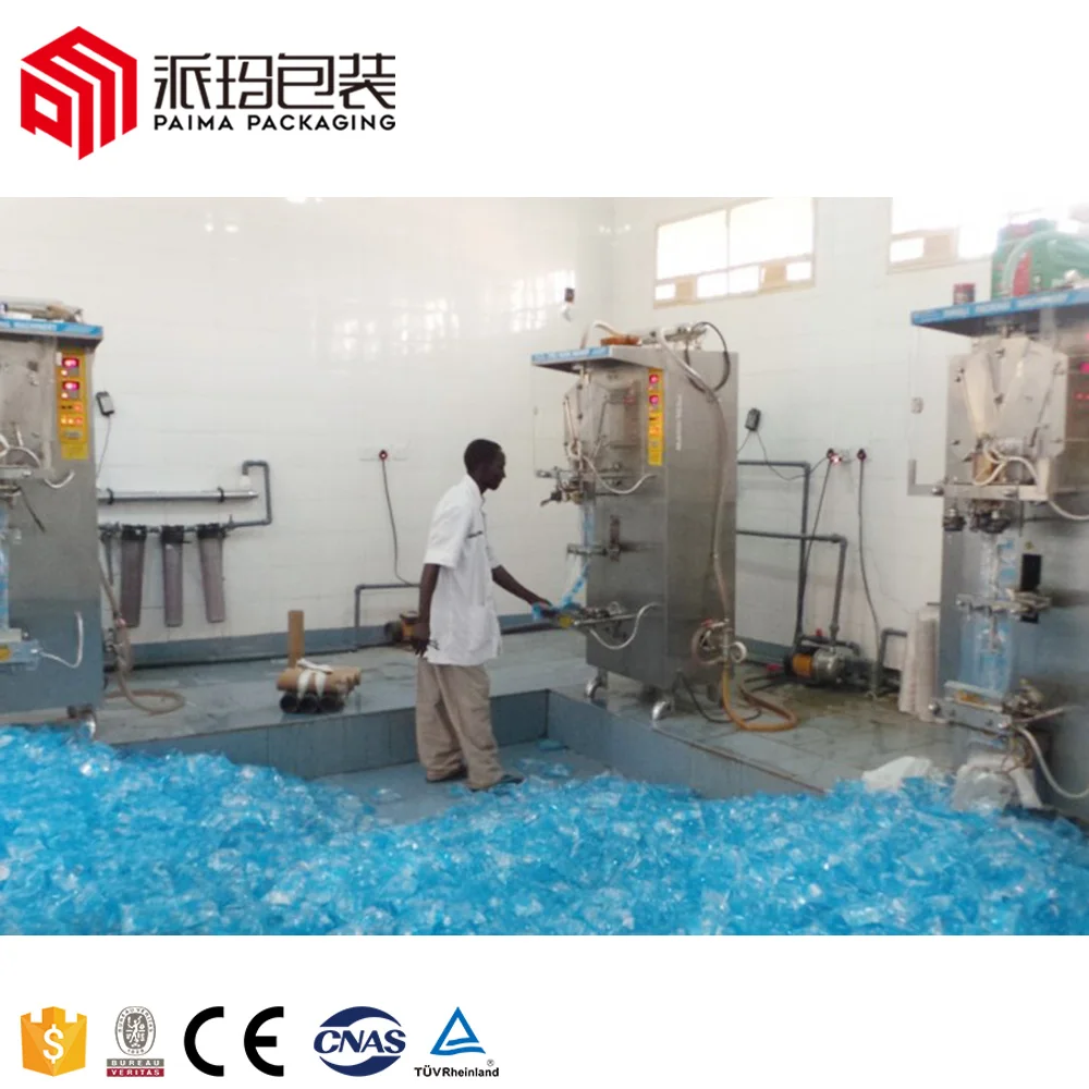 Plastic Bag 200ml 1500bph Sachet Pure Drinking Mineral Water Filling