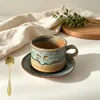 Tasse et soucoupe vertes Wu [avec cuillère]]