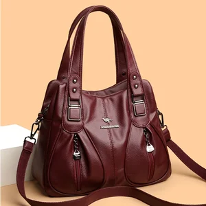 New TOP Quality Soft Shoulder Bag Wholesale Fashion Femme Bags Fashion Large Capacity Messenger Bag Women Handbags amd Purse