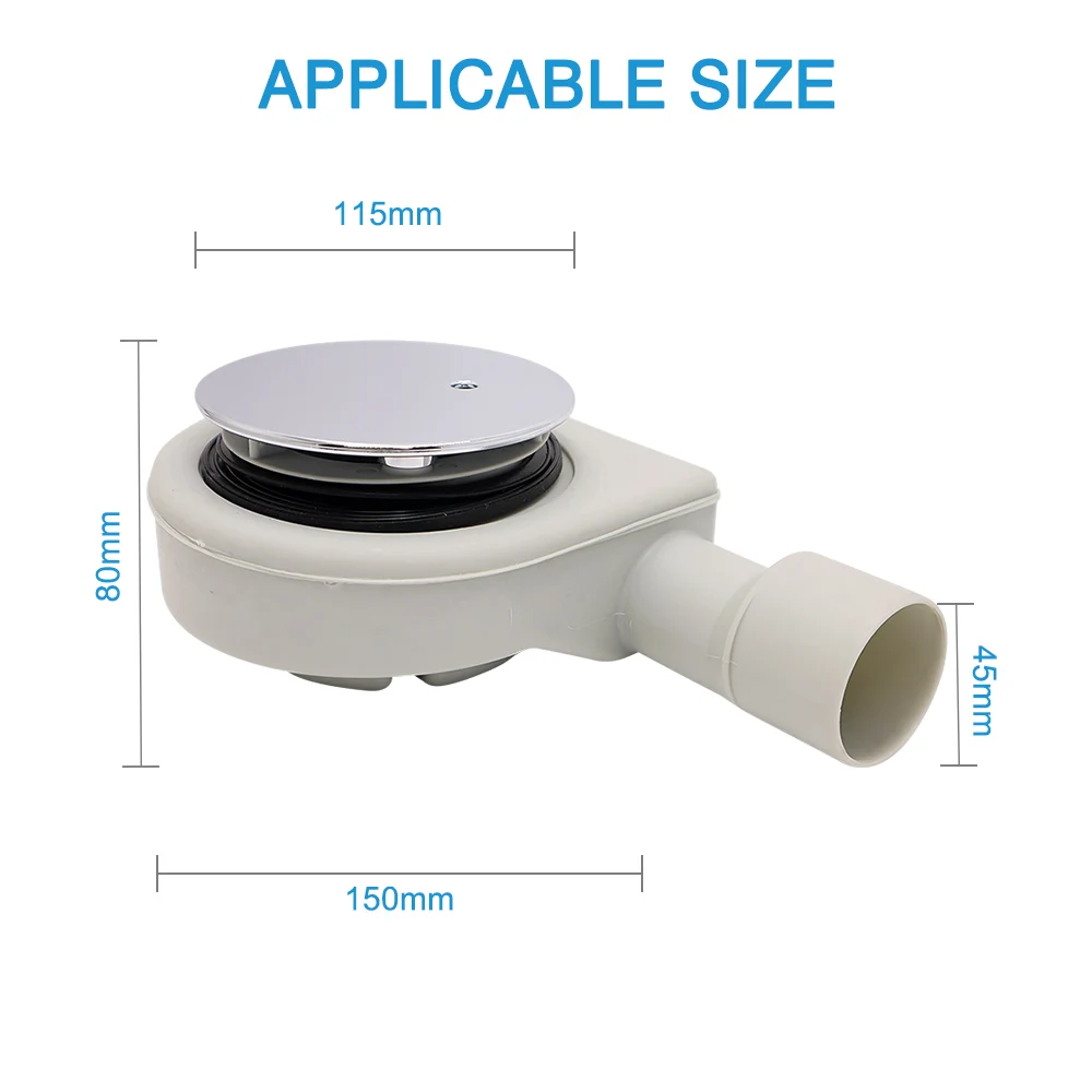 Guida 718009 Pp Plastic 50mm Chrome Plated Cover 115mm Round Grey