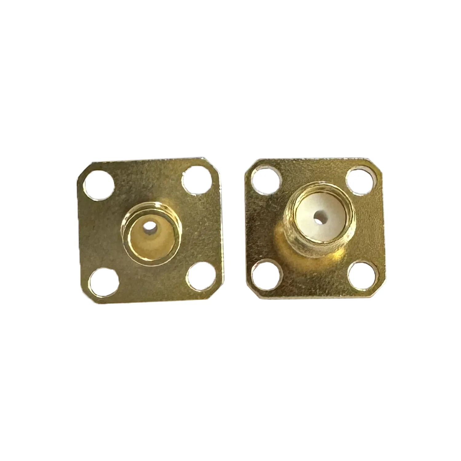 product hot sale sma kfb3 coaxial connector rf all brass gold plated sma female flange connector for rg402 cable-1