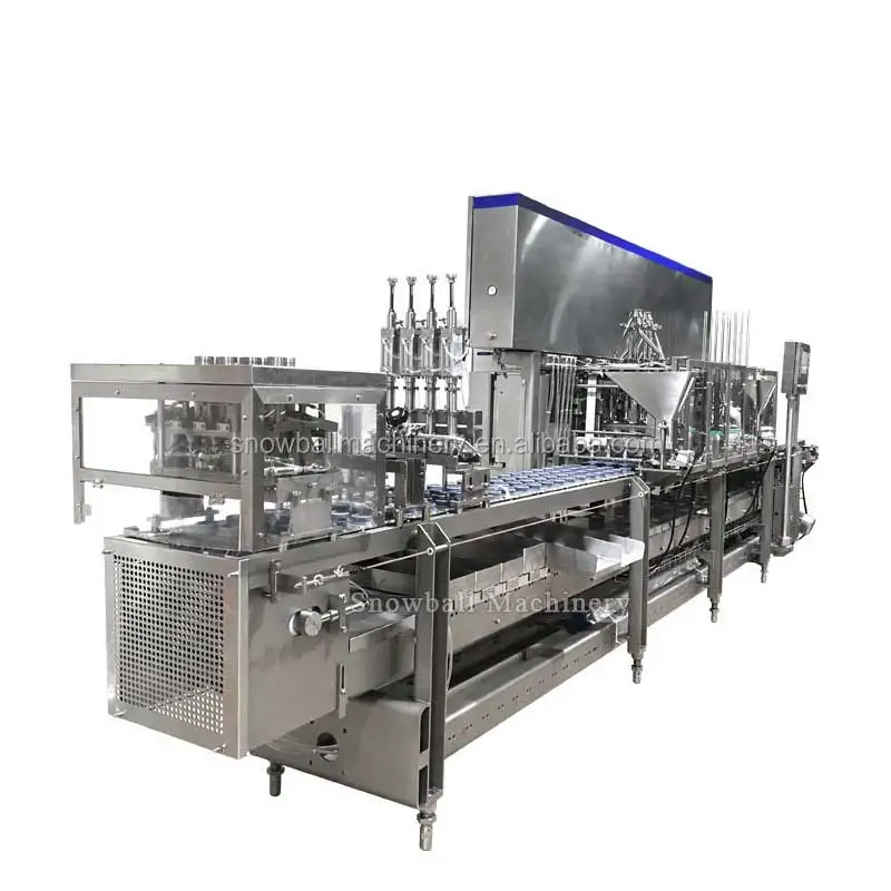 Automatic Ice Cream Cup Cone Filling Machine Ice Cream Production Line