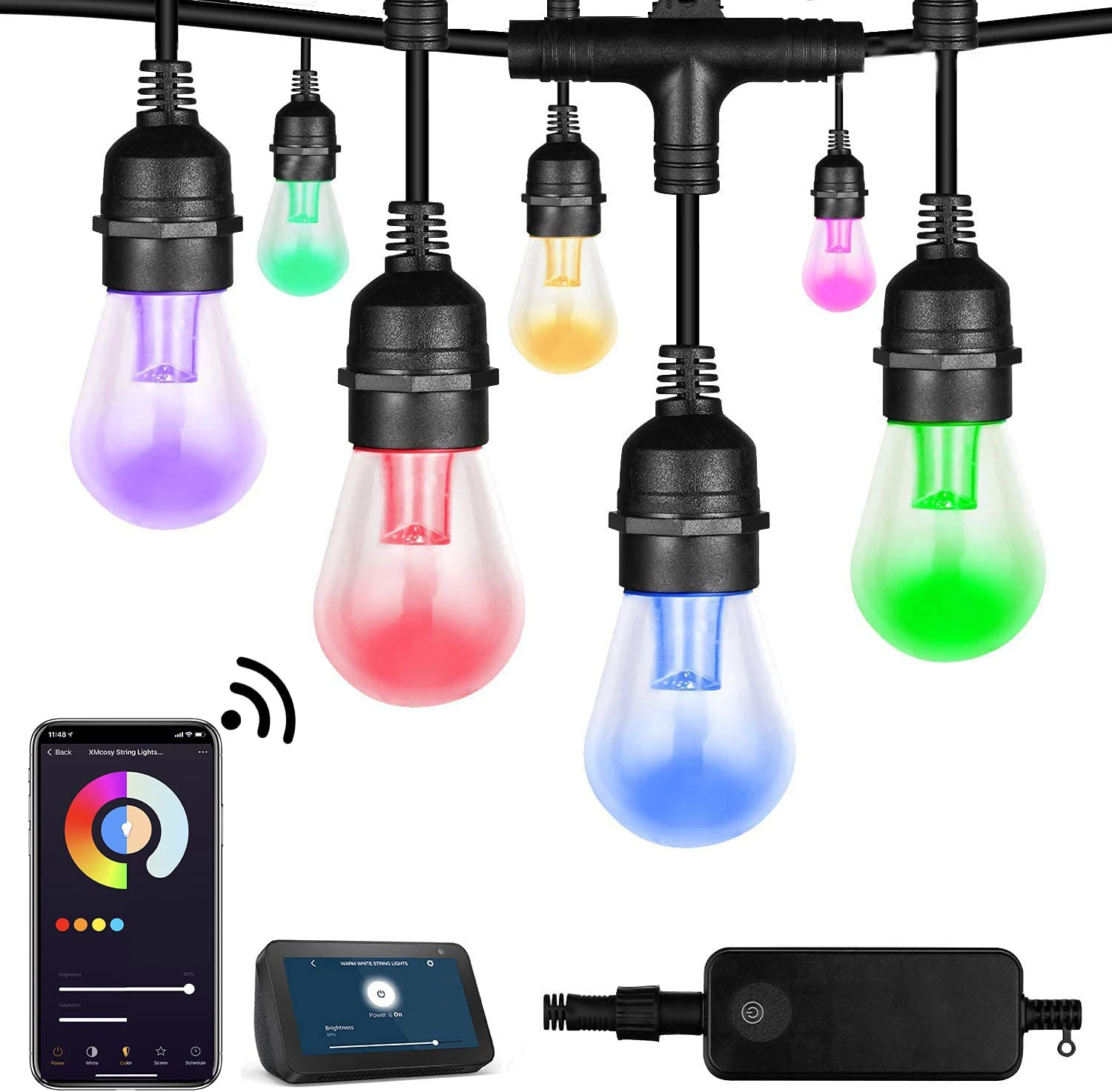 Christmas Lights Wi-Fi & App RGB 30 LED Bulbs Light Alexa IP65 W – TheTrendWillOut