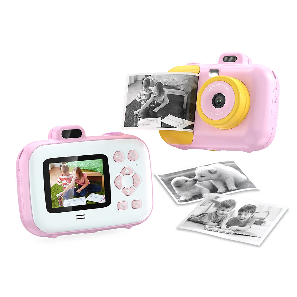 Cámara instantánea para niños de 2,4 pulgadas, imagen impra, cámara Digital HD con cordón, papel térmico para grabación de vídeo de unicornio para niños Cámara instantánea para niños de 2,4 pulgadas, imagen impra, cámara Digital HD con cordón, papel térmico para grabación de vídeo de unicornio para niños