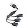 USB to USB*3 (Black)