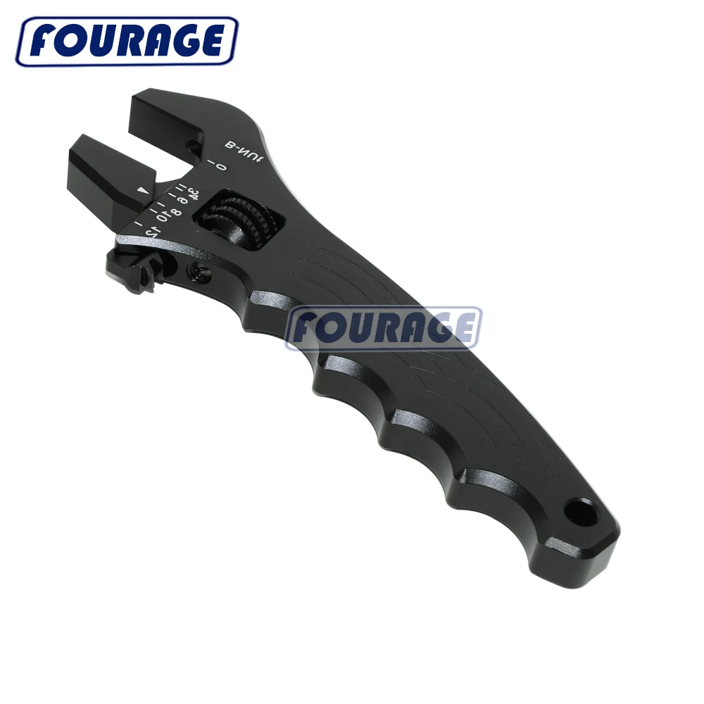 Black 3AN-12AN Hi-Q Adjustable Aluminum AN Wrench Hose Fitting Tool Spanner 