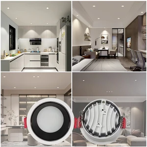 Recessed Anti-Glare LED Trimless Downlight with Remote Control Switch for Hotel Projects