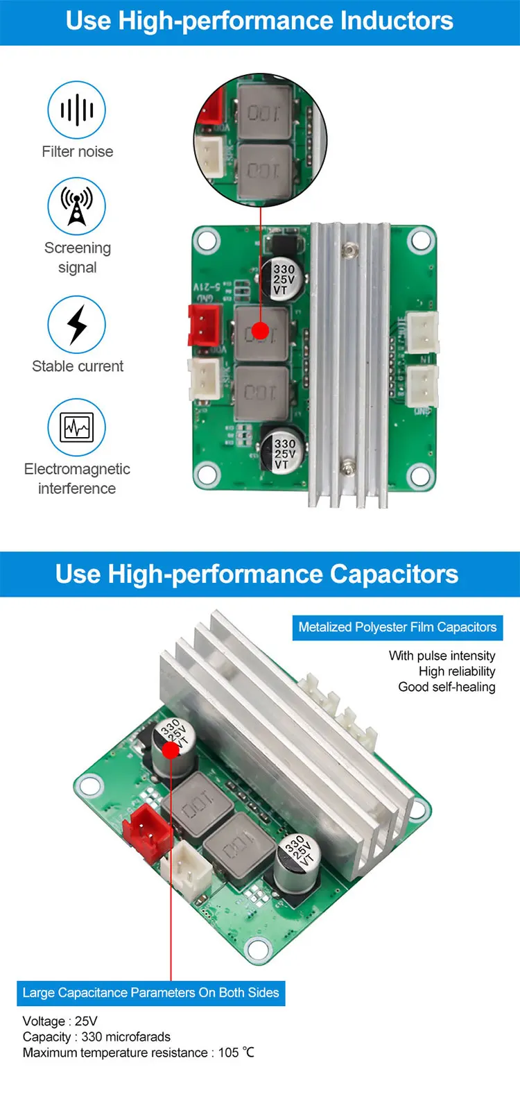 Vire Digital Power Audio Amplifier Boards 100w Tpa3116 Digital Audio