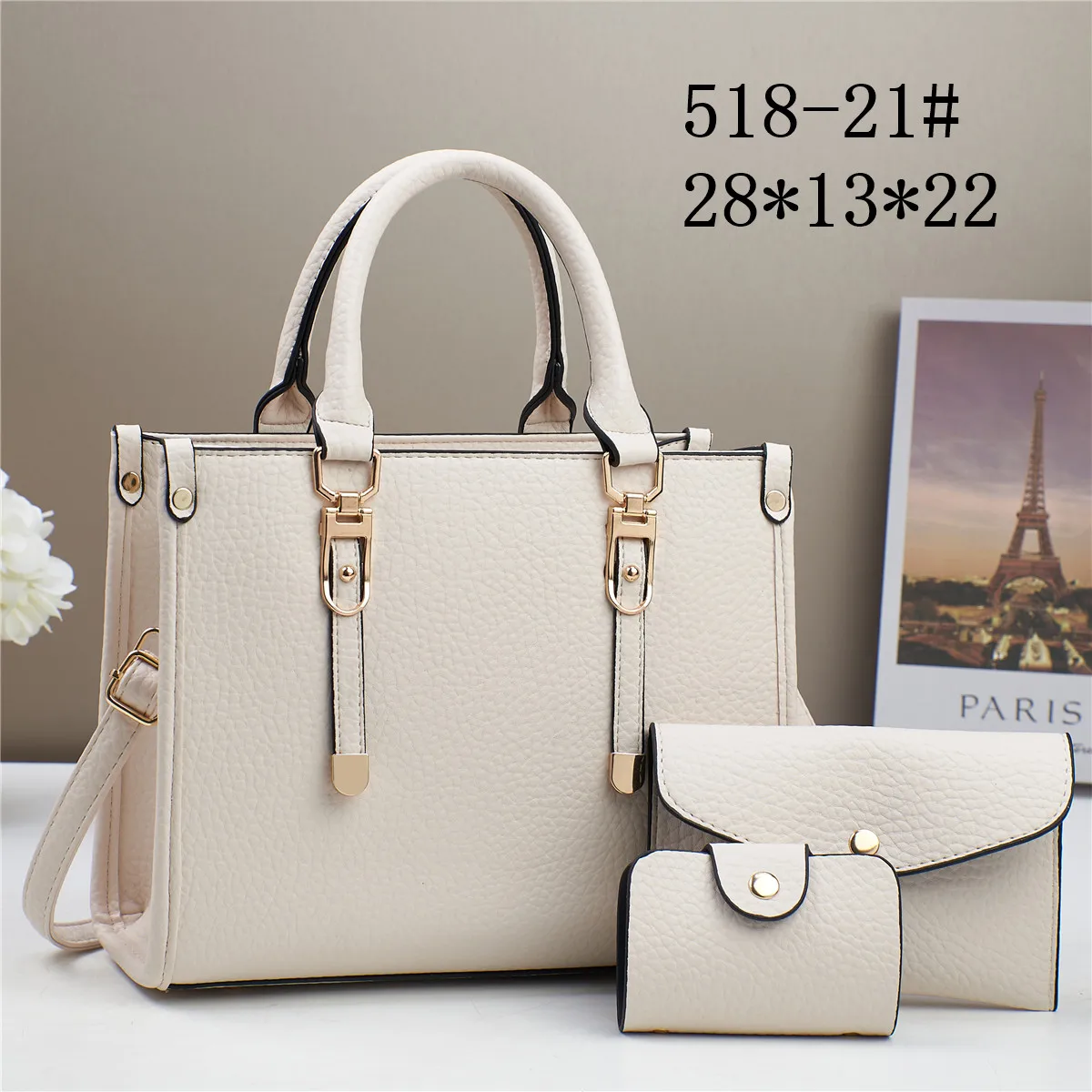 Yijia Feichi 3 Pieces Large Capacity Lichee Pattern Bag Set