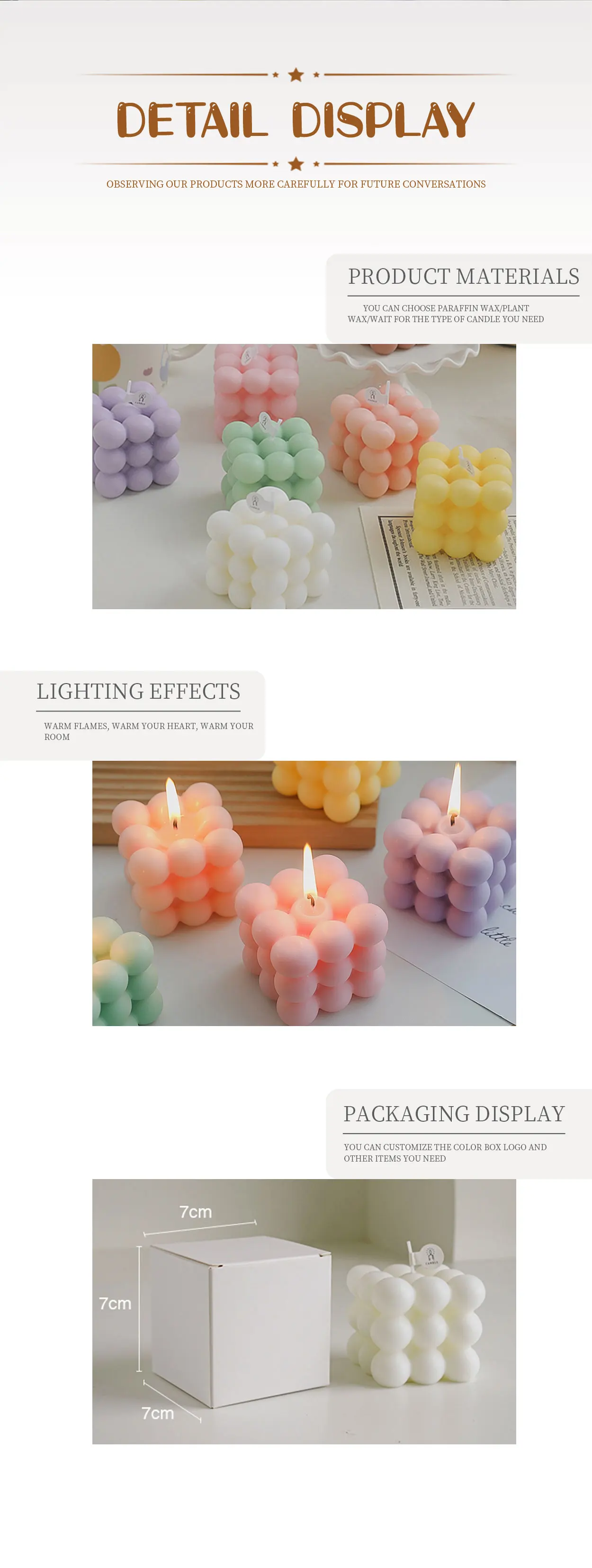 product customizable mini bubble candle cube scented candles in a variety of shapes for weddings and holiday parties supermarket-30