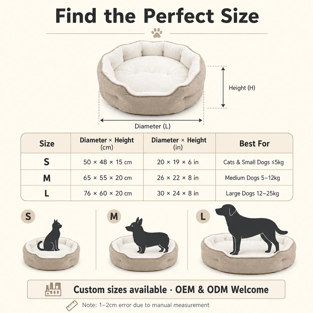 Scalloped Pet Nest Bed Plush Outer — Product details 7
