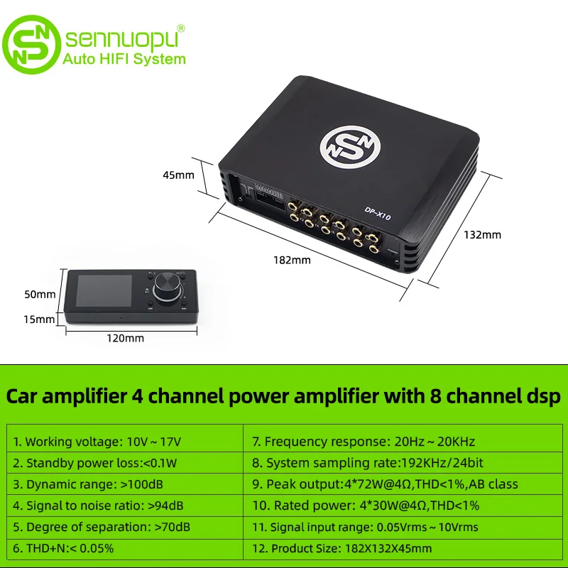 Wholesale SennuopuカーDSPプロセッサーパワーアンプ4チャンネル