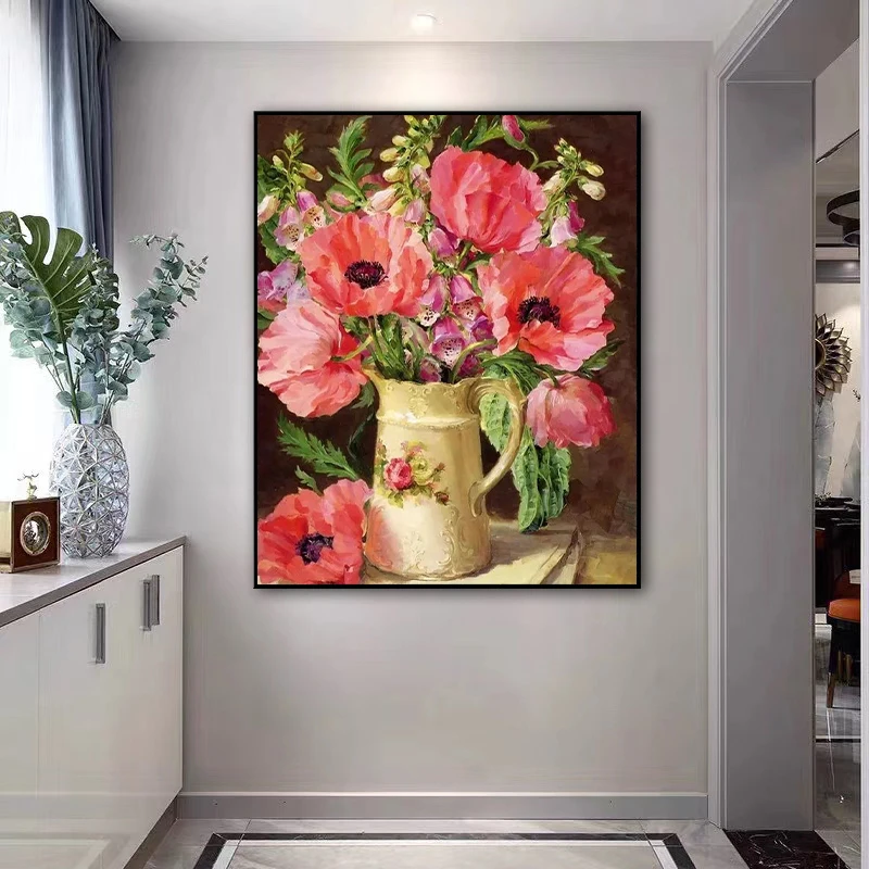 Diy Flower Paint By Numbers Picture Home Decor 3d Print Painting By