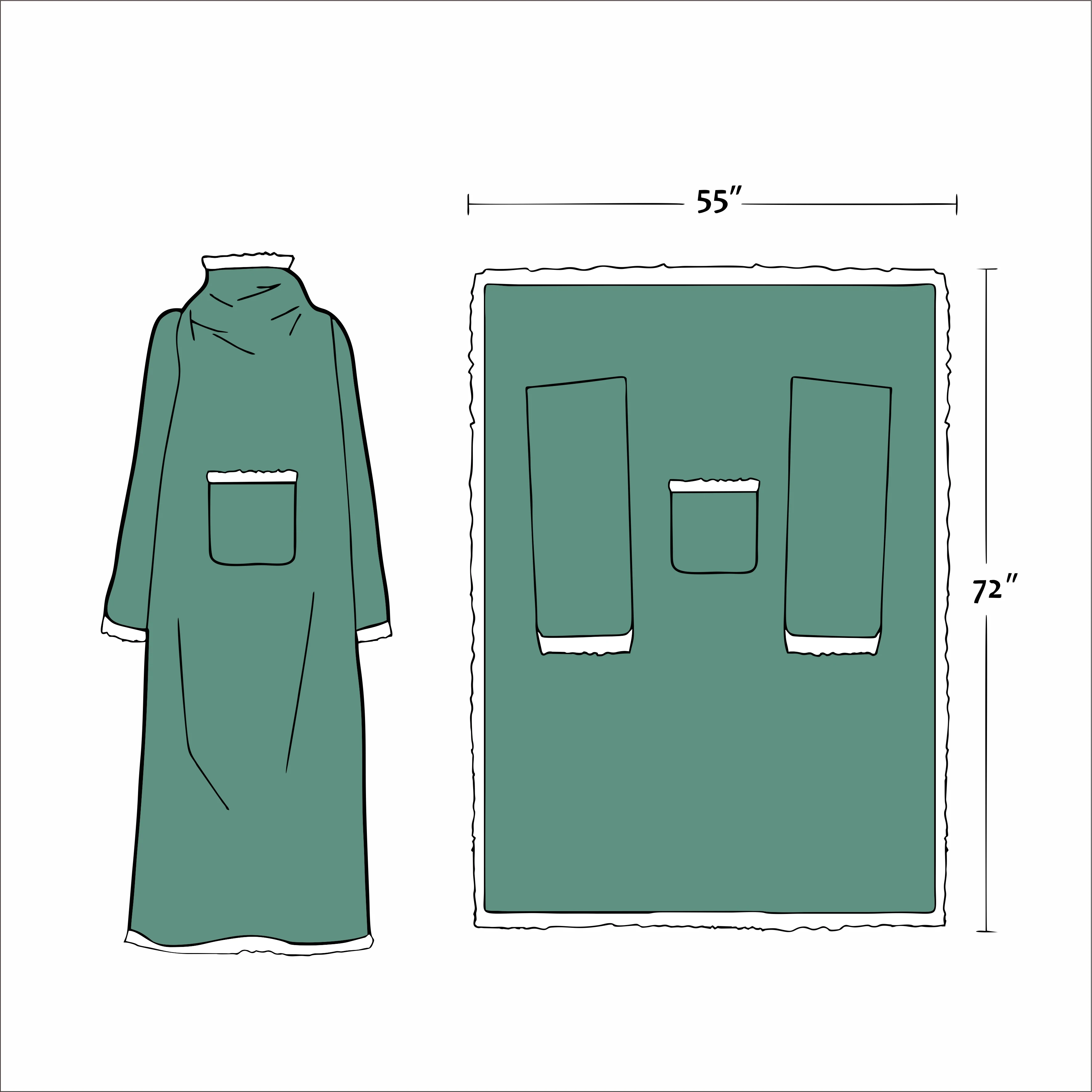 Носимый ТВ супер мягкое одеяло с рукавами и карманом