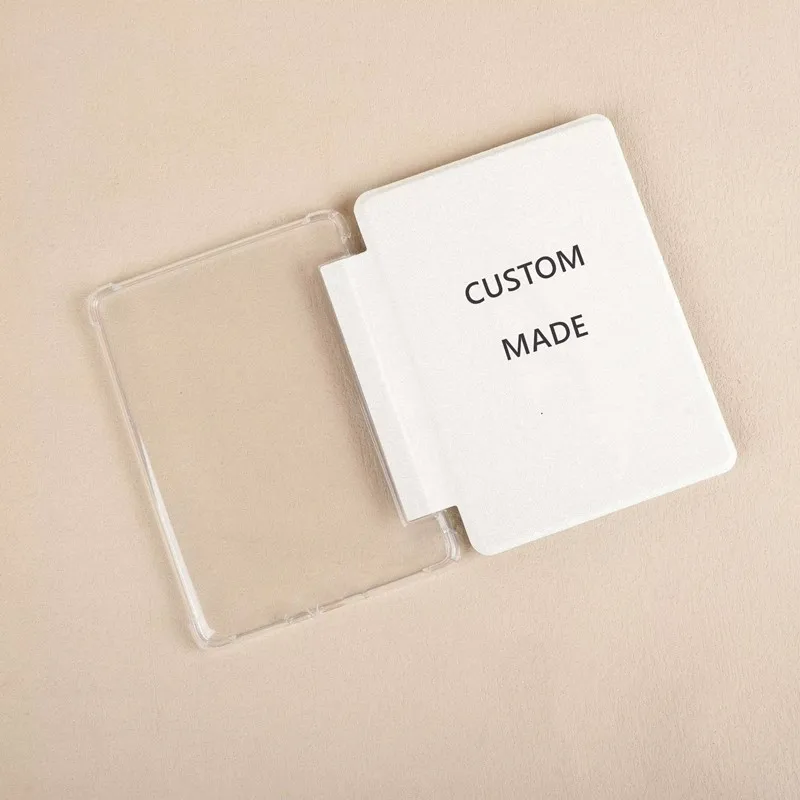 product for tablet cover case for kindle paperwhite 12 gen 2024 custom sublimation clear back hybrid strap leather case model-3