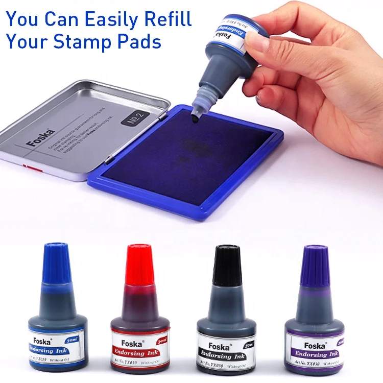 TMISHION Tampon Encreur Pour Empreintes Digitales 35 Couleurs Mini