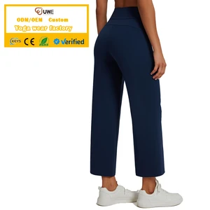 Women's High Quality Stretch Loose Casual Long Sports Pants Breathable Wide Leg Flare Yoga Leggings