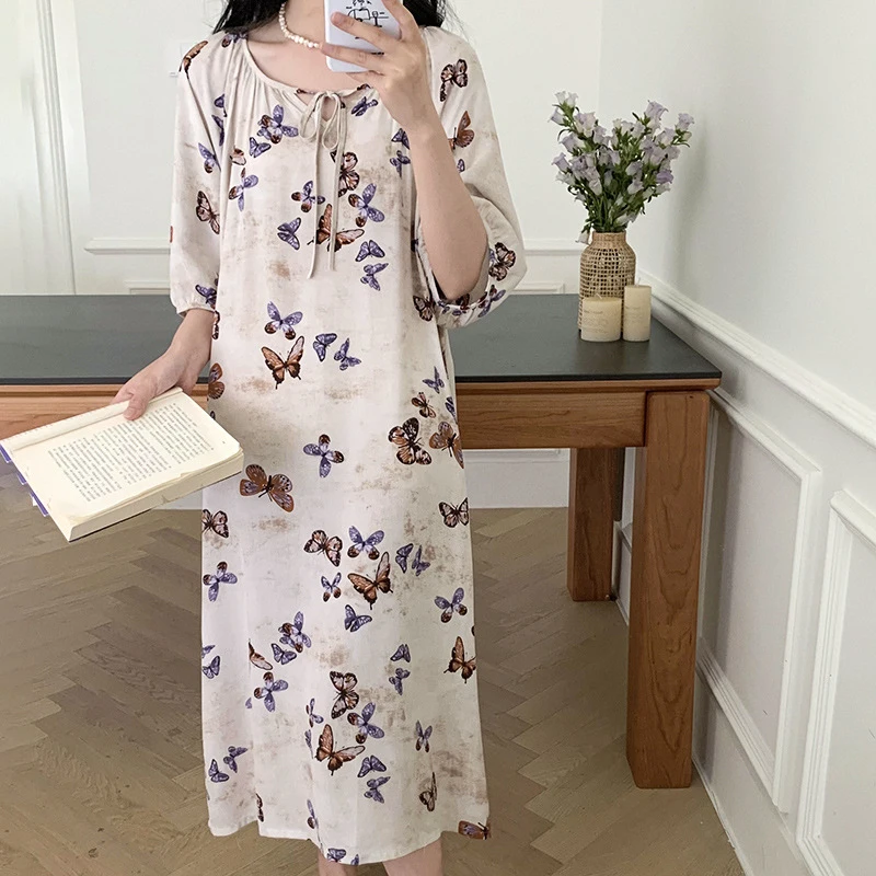 retro night dress Vintage retro pinup 1950 Pink wrap around cover Maxi dress night gown- GOOD GIRL REBEL