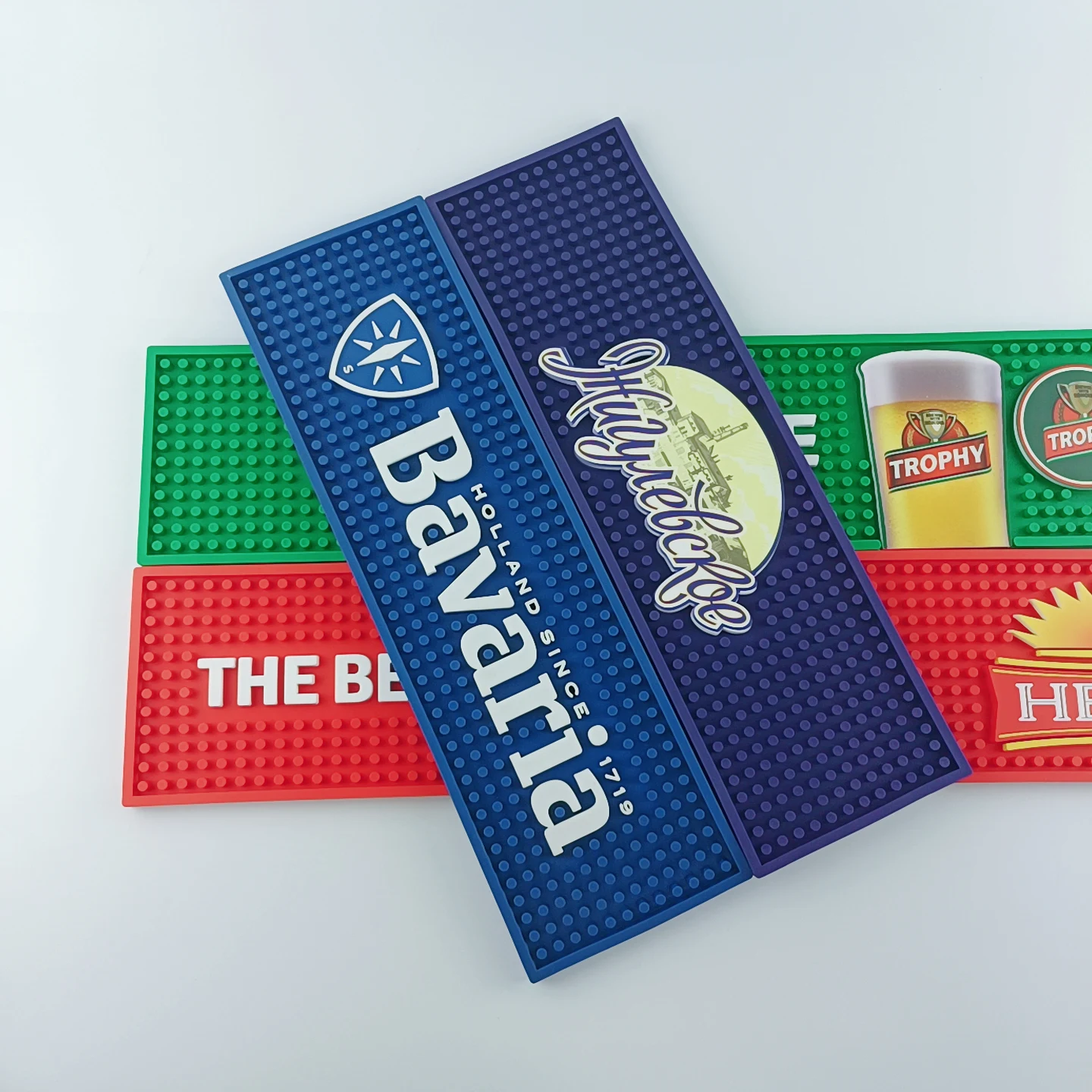 Factory Personalized Custom Branded Rubber Beer bar Spill Mat With Logos