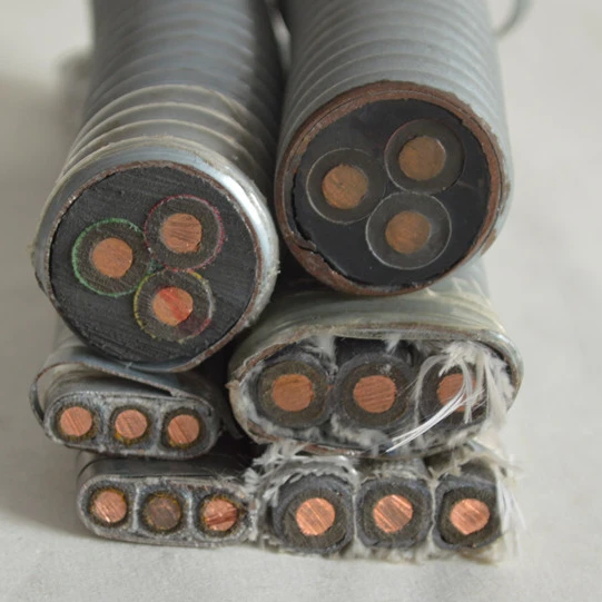 HUATONG ESP Cable 3x10mm2 Power Cable for Electrical Submersible Oil Pump Copper Conductor Armor Standard Galvanized Steel