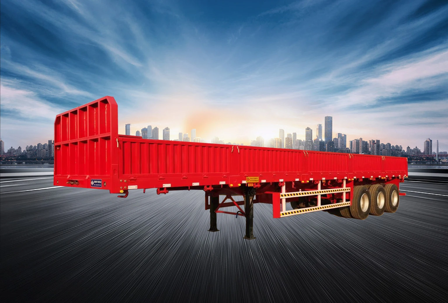 High Quality Drop Side Board Flatbed Trailer With Side Wall Cimc Twist