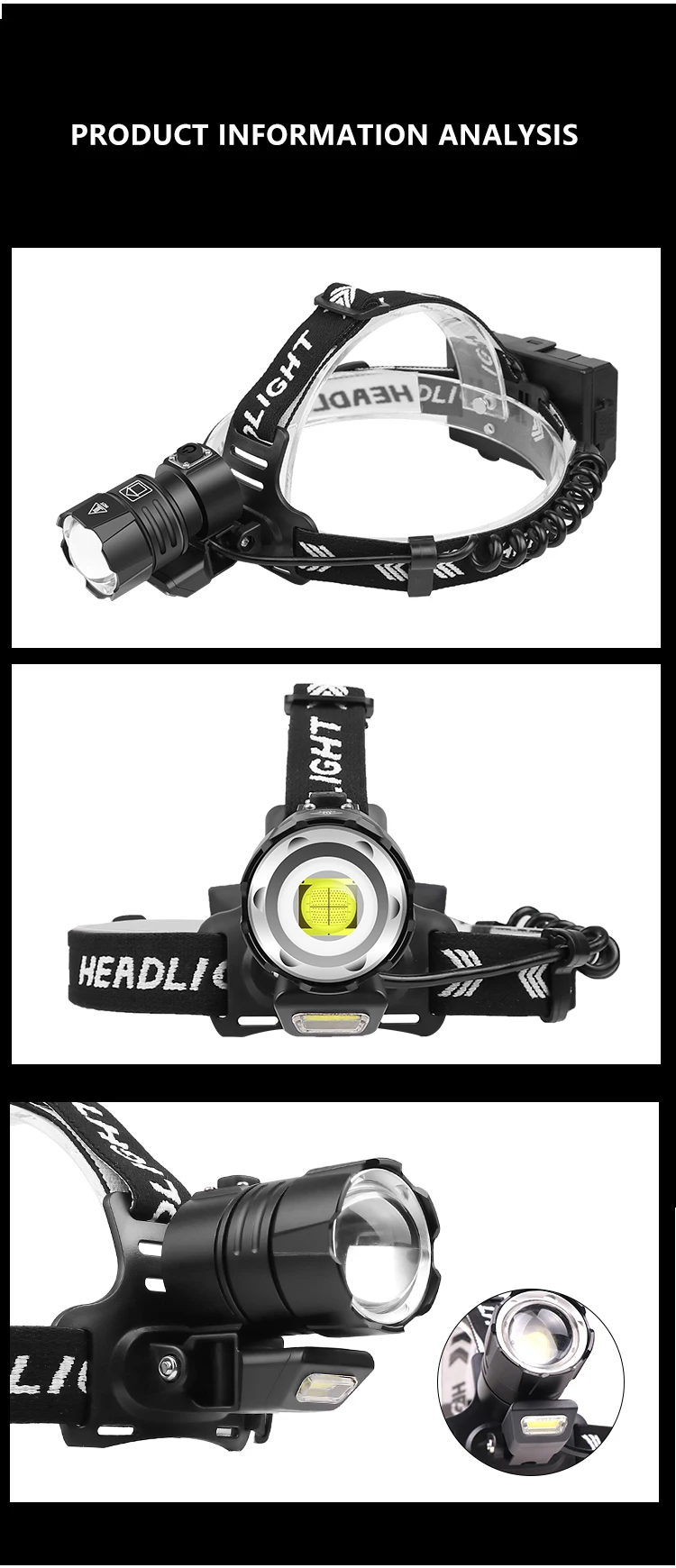 product newest xhp199 most powerful led headlamp rechargeable head flashlight led headlight 18650 usb xhp90 waterproof fishing head lamp-44