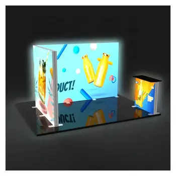 High Quality Quick Setup Portable Trade Show Equipment Display Light Box Trade Show Display Booth Exhibition Booth Stand Table