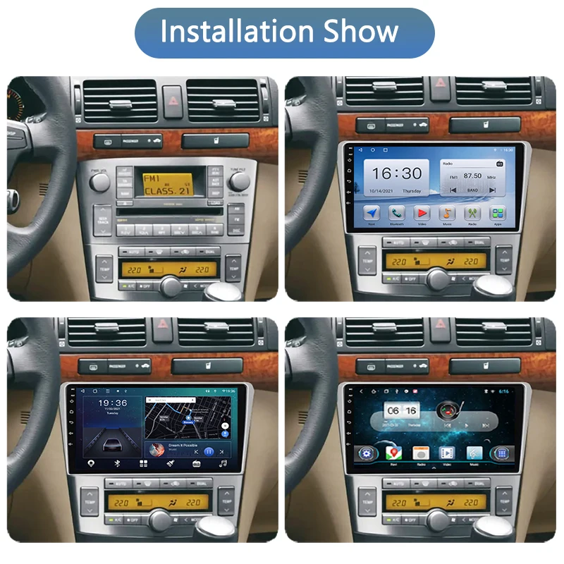 New Head Unit Android Car Player 2 DIN Car Radio for Toyota Avensis 2002-2008 Multimedia Audio Dvd GPS Navigation Stereo 5G-WIFI