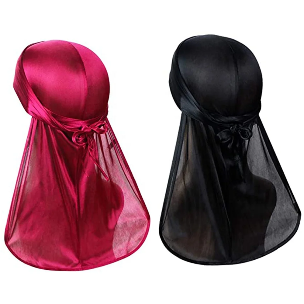 High Quality Custom Logo Color Silk Durags Bandanas For Men Women Turban  Silk Designer Bonnets And Durag Satin - Buy Durags Silk,Designer Bonnets  And