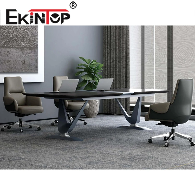 Ekintop Hydraulic Disassembling Height Adjustable Folding Standing Recessed Monitor mm Industries Computer Desk