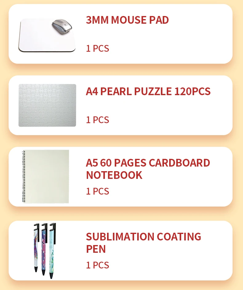 auplex hot selling sublimation blank kits