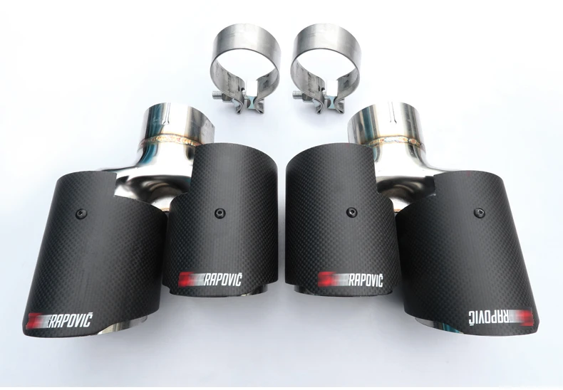 Dual Exhaust Tip Quad Muffler Tip Carbon Fiber Exhaust Pipe Tail Exhaust Muffler Tip For Lexus RC 2014-2021