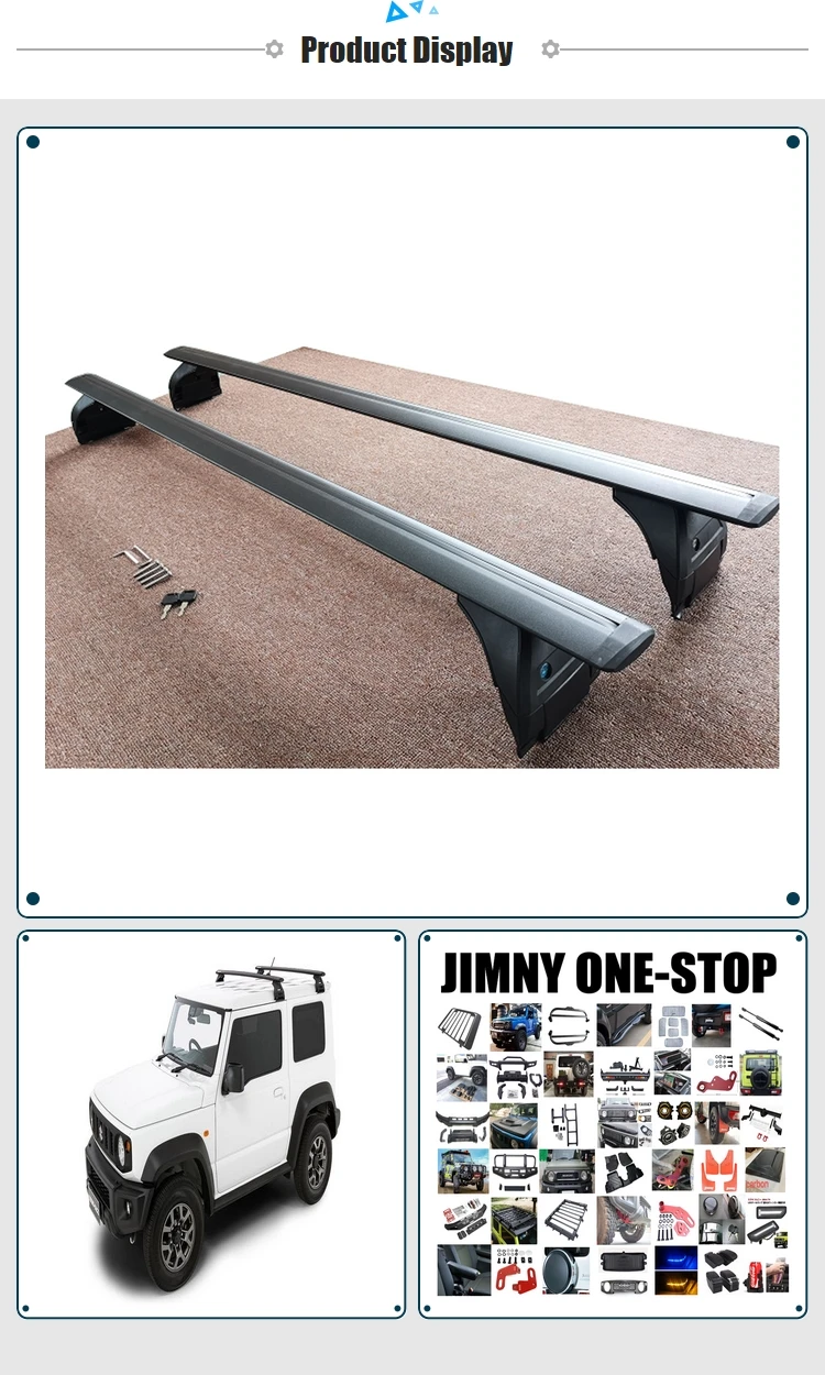 Barres De Toit Aluminium Universelles Pour Voiture Et SUV - Sans Rails - 43"
