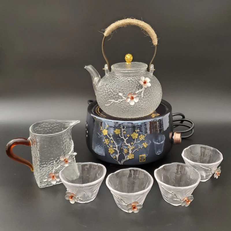 Manufacturer Heat Resistant Borosilicate Glass Tea Set Clear Teapot With  Heater Tea Cup Fair Cup Can Purchased Separately - Buy Manufacturer Heat