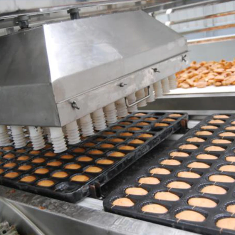 Small Scale Walnut Cake Forming Machine Chiffon Cake Production Line swiss Roll Cake Tunnel Oven