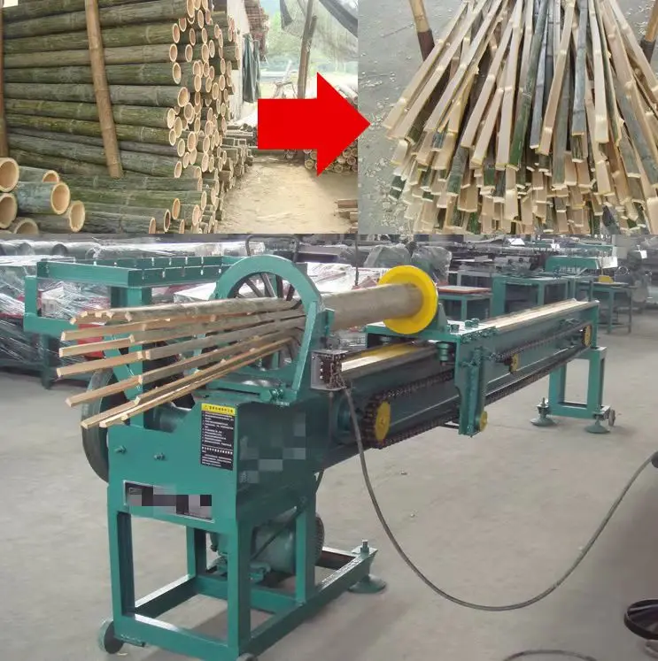 Bamboo Glue Board Breaking Machine/Automatic Bamboo Splitting Breaking Cutting Machine/Auto Bamboo Splitter Cutter
