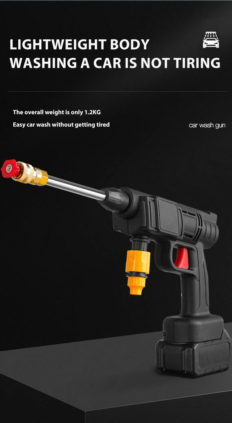 High Voltage Wireless Car Wash Gun Household Portable Car Wash Water Gun Rechargeable High Power 5779