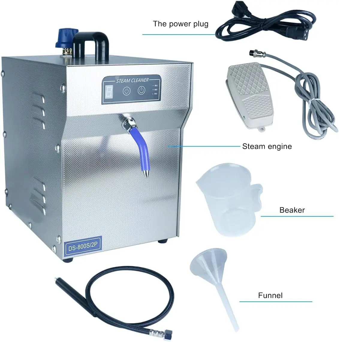 Professional 2L Handheld Steam Cleaner for Silver Gold Jewelry for Cleaning Watch Glasses Denture Tools Jewelry Tools Equipment