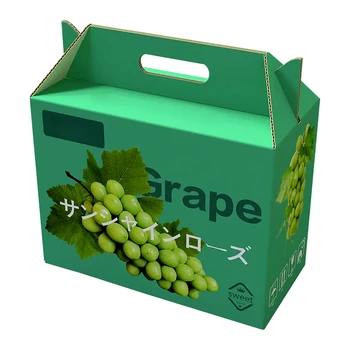 Customized grape packaging box handle paper box customized thickened environmentally friendly material printing