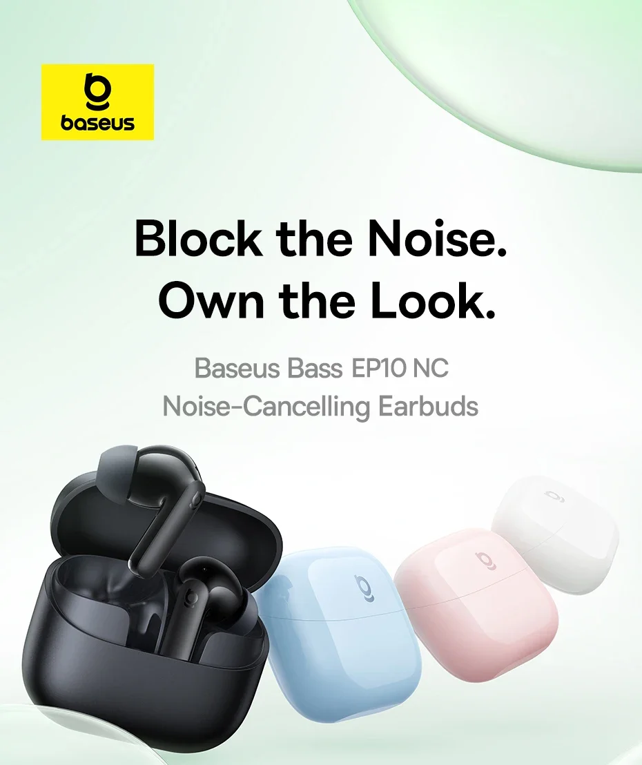 Tai nghe không dây Baseus Bass EP10 NC chống ồn chủ động ANC