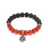 4 8mm lava&red agate-H