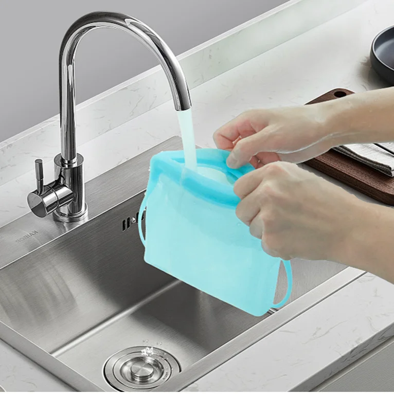 product silicone food storage bags new item silicone free food grade food storage bag set zipper silicone reusable bag-3