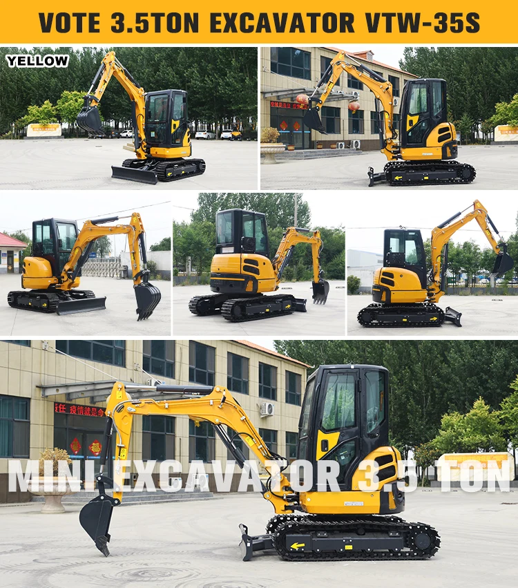 Free Shipping 3.5 Ton Mini Excavator Mini Excavator CE/EPA China Wholesale Excavator 1.8 Ton 2 Ton Price Brand New for Sale