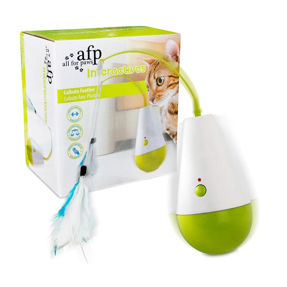 G07 AFP Best Seller Interactive Automatic Cat Toys Happy Turntable Electric Rotating Running Tumbler Cat Feather Toys for Cats
