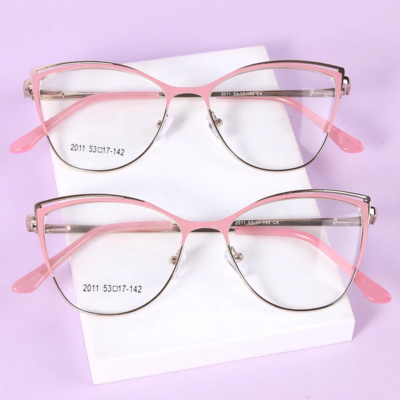 Wholesale Eyewear 2023 Newest Cat Eye Metal Best Price Spectacle Frames Eyeglasses Women Men