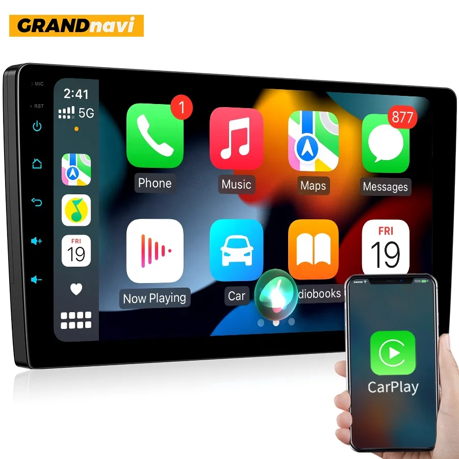 GRANDnavi 9 Inch Touch Screen Android GPS Navigation System Android Car Stereo Multimedia Car DVD Player for Car Radio Pioneer