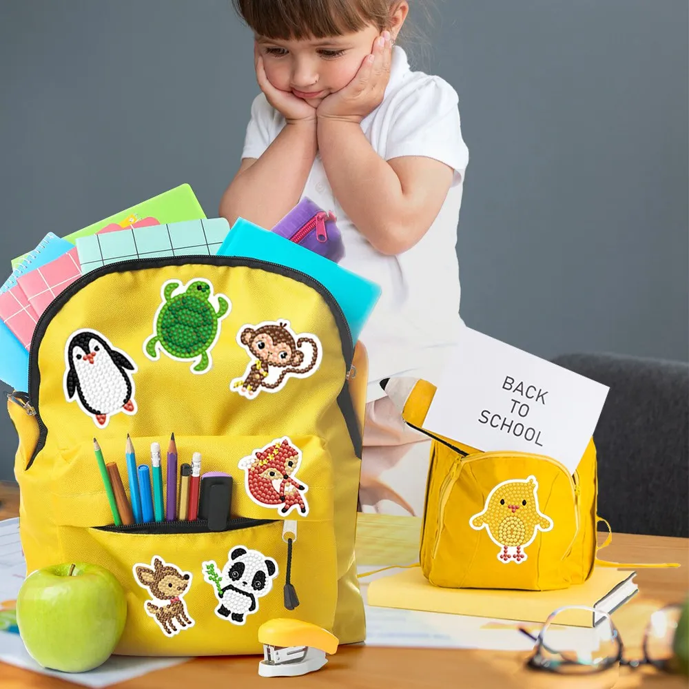 Pcs Diamond Art Painting Sticker Kits for Kids Animal Diamond