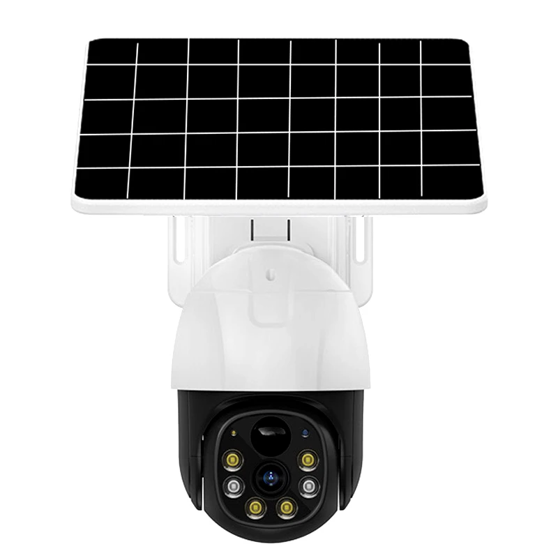 P6L 2K 4MP Wifi 4G Network Solar Panels Camera Cameras for Home Security Protection PIR Humanoid Detection CCTV Camera